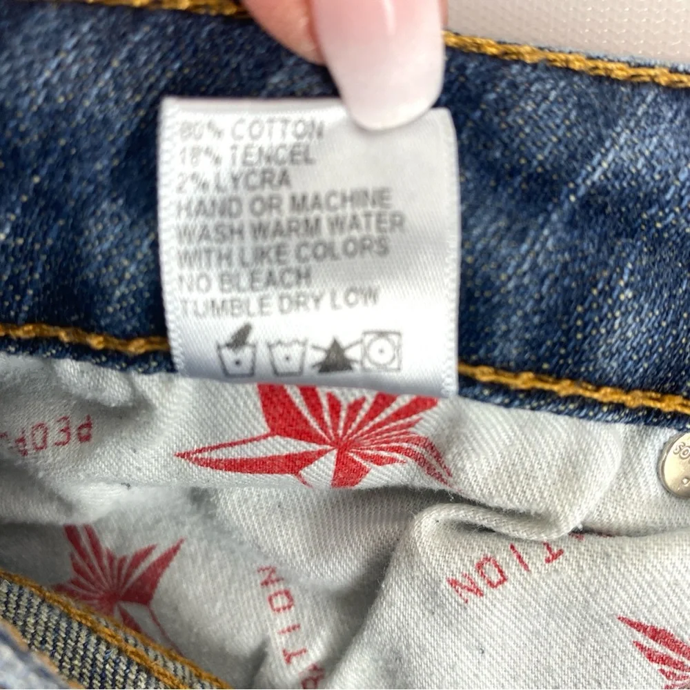 People’s Liberation flap star pocket  jeans  flare sz 32 - Picture 7 of 12